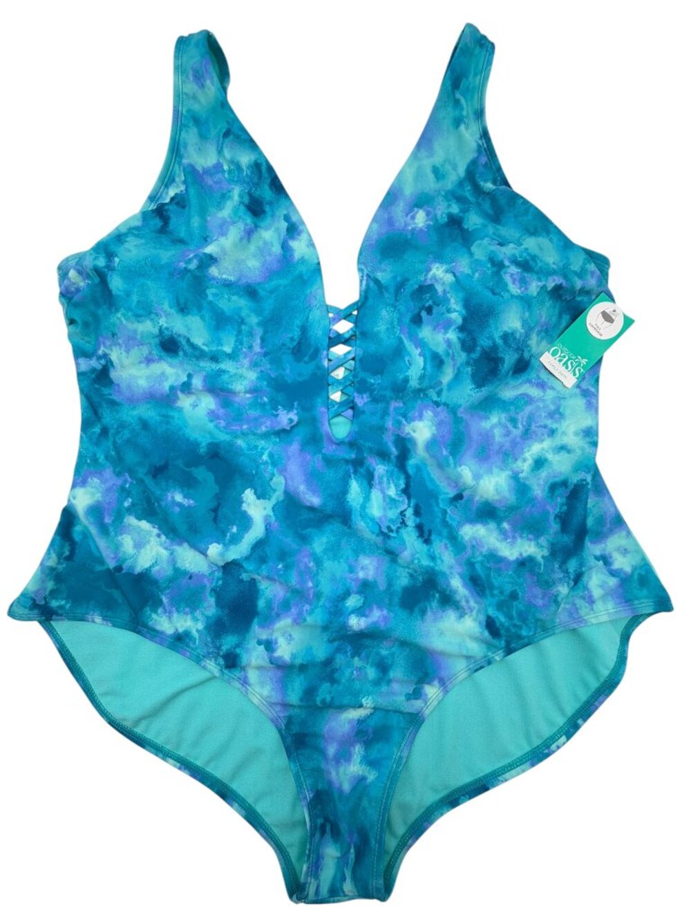 Outdoor Oasis Blue Tie-dye Swimsuit